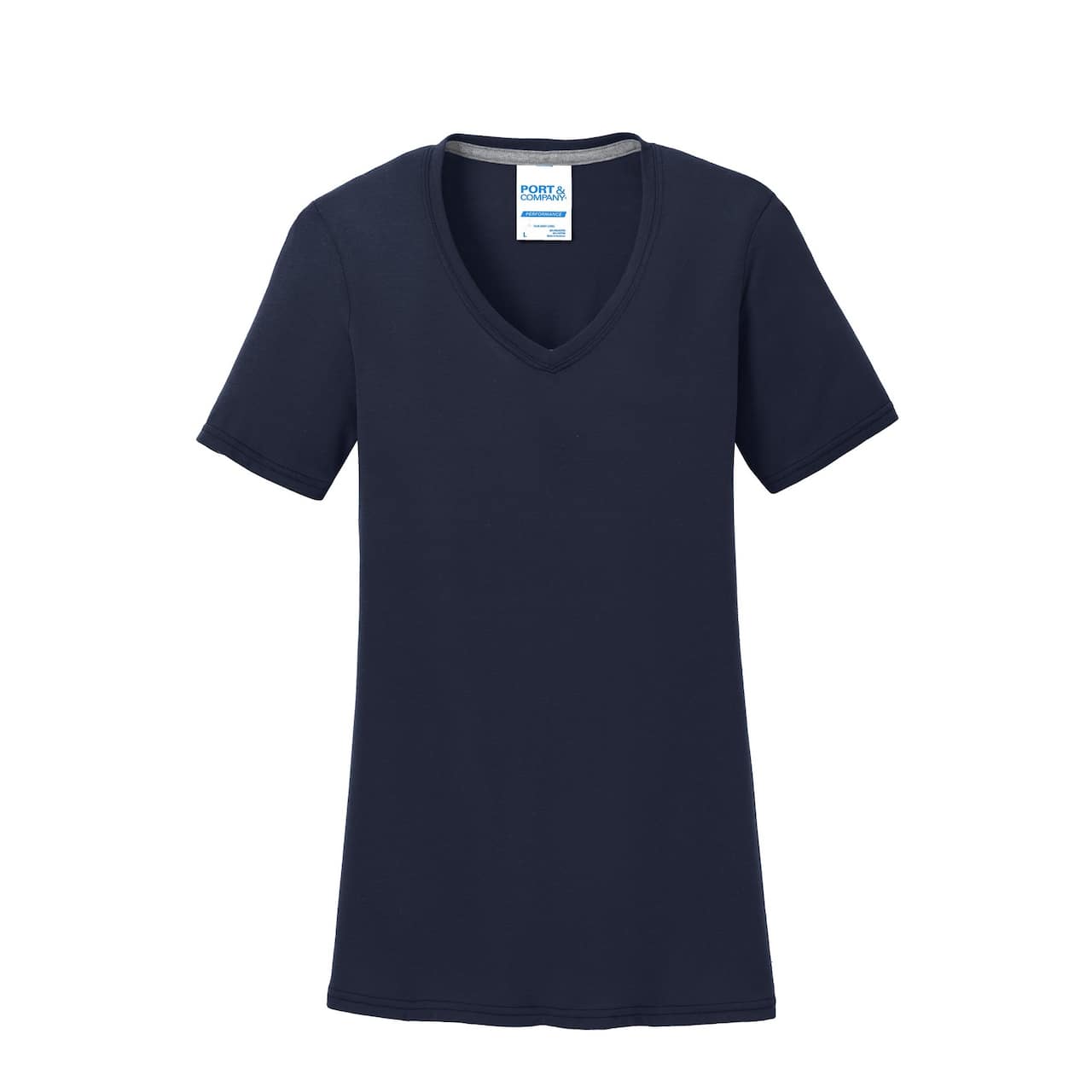 Port & Company® Colors Ladies Performance Blend V-Neck T-Shirt